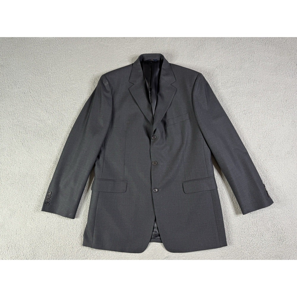 Brooks Brothers Suit Jacket 43 L Black Wool Luxury Designer 346 Stretch Sport